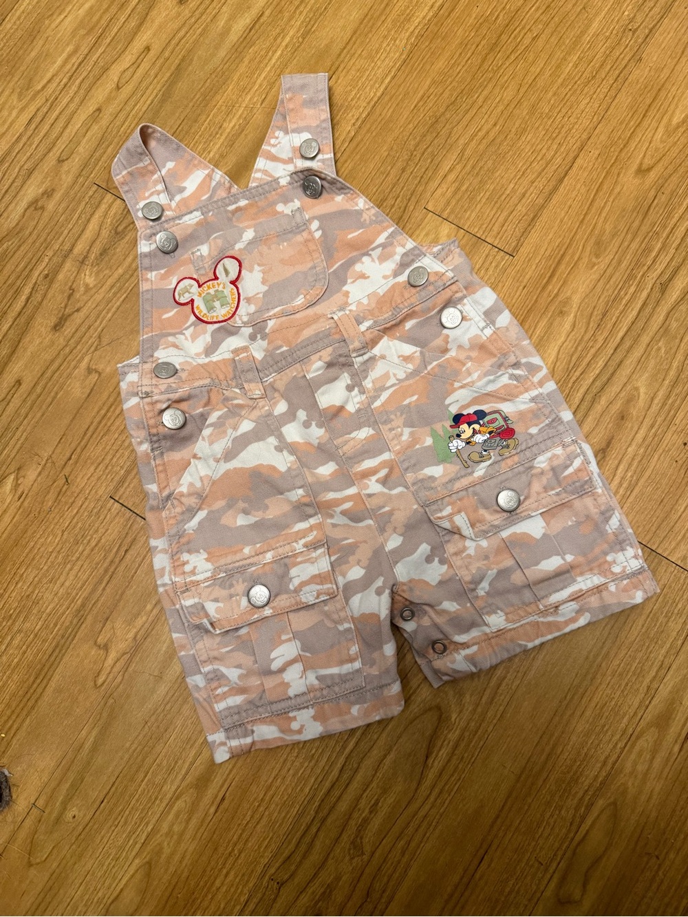 Kids brown Camo Short Overalls - Disney-Inspired
